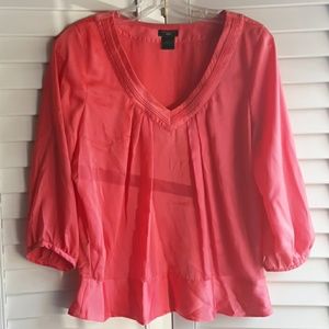 Ann Taylor salmon blouse